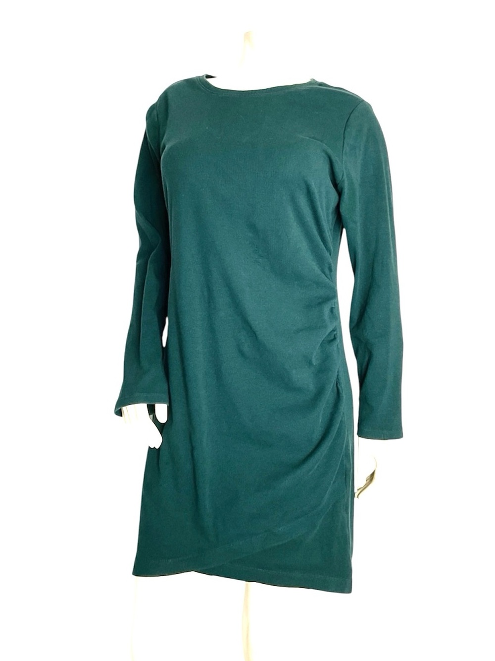 Nine West Dark Green Long-Sleeve Shift Dress